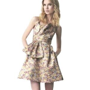 Zac Posen for Target Metallic Floral Brocade Party Dress